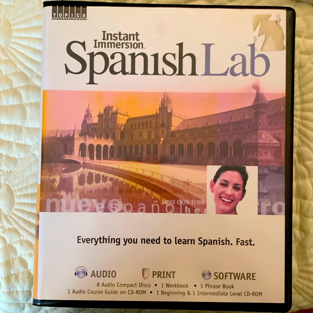 Instant Immersion Spanish Lab. CD’s and workbook. No phrase book incl.